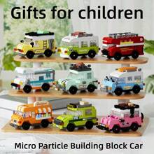 9pcs Mini Car Building Block Set, Micro Particle City Vehicle Model Assembly Toys, Educational DIY Decoration, Children's Birthday Gift - Multicolor - View 7