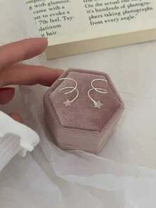 1pc 925 Sterling Silver Minimalist Small Pentagram Nose Stud, Includes Nose Ring Style, Suitable For Women's Daily Wear, Also An Excellent Gift For Girlfriend, Mother And Sister - Single Nose Ring - View 5