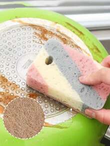 新款双面海绵擦，方形加厚百洁布，厨房清洁海绵块，高密度洗碗布，加厚清洁除油魔力擦 - A - 查看 6