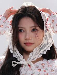 1 Piece Cute White Small Floral Lace Headband Turban Scarf Multifunctional Waist Tie Diaper Cover - Multicolor - View 2