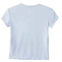 Adidas ESS BABY SS T 女式休闲日常户外旅行短袖T恤 KE1108 - 晶藍 - 查看 2
