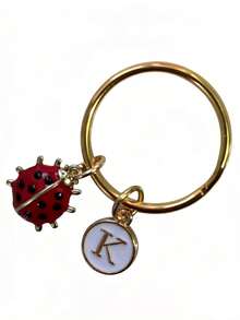 Ladybug Metal Keychain, Customizable, Back To School Bag Keychain Gift, Mother's Day Father's Day Gift, Gift For Boys - Red Ladybug - View 3