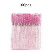 一次性睫毛刷/睫毛膏刷/眉刷/螺旋刷，水晶手柄迷你化妆工具，适用于睫毛嫁接和眉毛造型，50/100/500支装 - 黑色 - 查看 14