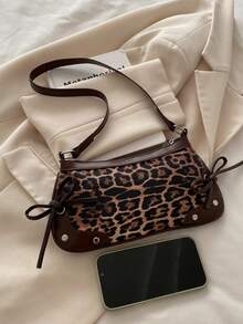 Tas bahu baru ini memiliki desain yang sederhana dan bergaya, dihiasi dengan motif leopard dan kontras warna yang mencolok. Desainnya dapat dilipat, sehingga dapat digunakan sebagai tas genggam maupun tas bahu. Sangat cocok untuk kegiatan sehari-hari, berbelanja, ke kantor, pesta, liburan, dan perjalanan singkat. Warna burgundy sangat serbaguna. - Kopi - View 9