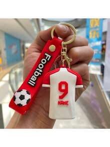 4pcs/Set Football Jersey Keychain, Cartoon Figurine Backpack Pendant, Car Keychain Small Gift - Jersey Style - View 7