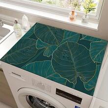 1pc, 2D Flat Protective Cover With Green Leaf Pattern, Fashionable And Easy To Clean, Suitable For Any Kitchen, Washing Machine, Dryer, Furnace Panel Protection Device And Glass Furnace Cover (Changing Furnace). - Multicolor - View 15