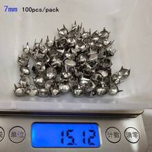 50/100pcs/Pack 3-10mm 4 Claw Cone Spike Rivets Studs Spots Nailhead Punk Rock DIY Leather Craft For Clothing Bag Shoes Parts Decoration - A - View 57