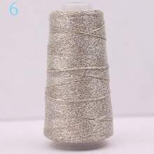 50g Gold & Silver Metallic Hollow Yarn, Handmade Knitting Yarn For DIY - Multicolor - View 14