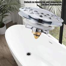 Brass Bathtub Drain, Pressure Activated Bathtub Stopper, Anti-Odor Anti-Clogging Bathtub Drain - A - View 2