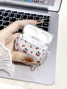 樱桃图案透明保护壳，带钥匙扣，可爱水果印花透明TPU保护壳，适用于 1/2/3 Pro和Pro 2 - 彩色 - 查看 2