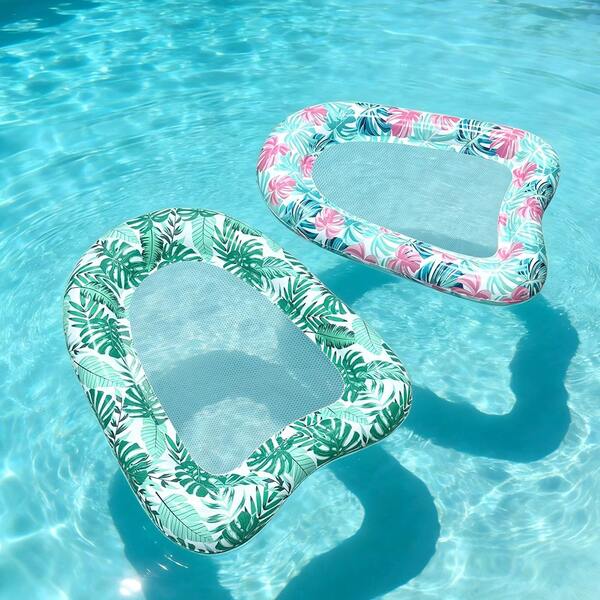 1 pieza Cama inflable para piscina, silla flotante para piscina, asiento flotante para fiesta en la piscina, adecuado para adultos para tomar el sol en verano, playa, fiesta en la piscina