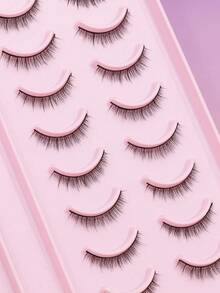 AYRMILLA 20Pairs Cat Eye Eyelashes Fox Natural False Eyelashes Fluffy Soft Dramatic 3D Mink Eye Black Thin Long Lash Multi-Layer Short Thick Eyelash Extended Large Volume Makeup Cross Wedding Parties Club Daily Work Meetings Comfortable Lashes - 黑色 - 查看 2