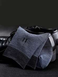 10/20/30双装男士透气网眼中筒袜，薄款丝滑冰丝商务袜，适合春夏穿着 - 彩色 - 查看 3