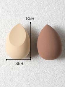 2 miếng mút trang điểm, mút tán kem nền, mút trang điểm chuyên dụng cho kem BB, kem nền, tạo lớp nền hoàn hảo, phù hợp với mọi loại da, nở ra khi ướt. - màu nâu - Xem 3