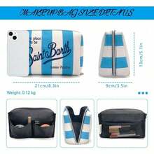 SaintBarth – Women's Clutch, Cosmetic Bag, Beauty Case, Waterproof, Striped Pattern. - 粉色 - 查看 6