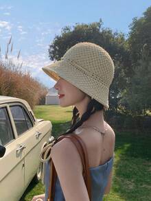 1顶女士休闲涤纶渔夫帽，适合日常、户外活动、夏季和海滩佩戴。 - 彩色 - 查看 9