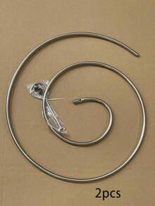 1 pieza Tendedero de ropa en espiral de acero inoxidable, de forma redonda minimalista y ahorra espacio para colgar sábanas - Multicolor - Ver 11