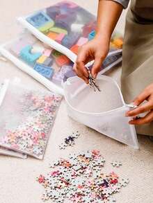 12pcs Mesh Zipper Bags, PVC Mesh Zipper Pouches, Waterproof Plastic Mesh Zipper Envelopes, File Folders, Multi-Purpose Mesh Organizer Bags, Transparent Document Storage Bags, Back To School, Zipper File Bags, Puzzle Toy Sorting Bags, Pencil Cases, File Folders, Office Stationery Storage Bags, Gift Bags - Multicolor - View 6
