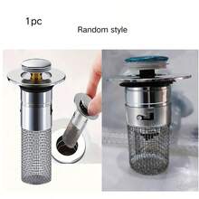 1/2/4件装不锈钢弹跳式水槽排水过滤器，带可拆卸滤篮 - 适用于浴缸/淋浴排水盖，可收集毛发，易于卡入式更换塞，用于清除堵塞物（无需化学品/易于清洁） - 銀色 - 查看 15
