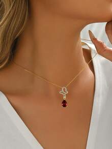 Collar con colgante de mariposa de plata de ley 925 | Uso versátil diario | Regalo para mamá, esposa, novia en cumpleaños/aniversario/Día de San Valentín - Multicolor - Ver 2