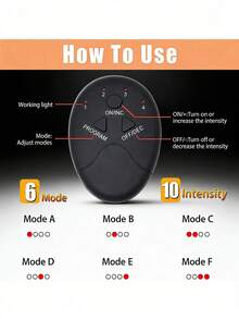 AXH EMS臀部肌肉刺激器，健身举重臀部、腹部、手臂、腿部训练器，按摩 - 黑色 - 查看 8