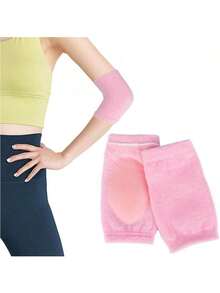 2pcs Elbow Moisturizing Sleeves, Elbow Gel Heel Socks, Elbow Pads, Suitable For SPA Moisturizing, Nourishing Dry Cracked Skin Care - Pink - View 1