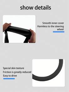 1pc Thin Silicone Car Steering Wheel Cover, Anti-Slip Anti-Sweat Abrasion Resistant Universal Steering Wheel Silicone Sleeve - Multicolor - View 4