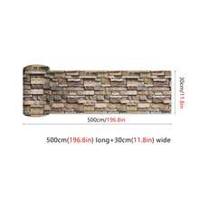 1 Roll 2D Rustic Stone Brick Self Adhesive Wallpaper Peel And Stick Removable Waterproof Textured Wall Stickers For Bedroom Living Room Kitchen Fireplace Accent Walls Home Decor11.81/15.75/17.72in*6.56/9.84/16.4ft - JCDC002 - View 10