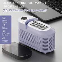 E-ACE Portable Outdoor Mini Car Ice Maker, Makes 8 Ice Cubes In 10-15 Minutes, Fast Ice Making, Compact Size Suitable For Outdoor Camping, Easy To Clean, Powered By Cigarette Lighter - Dusty Purple - View 4