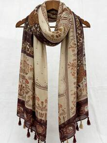 1条女士波西米亚风休闲围巾 - 彩色 - 查看 5