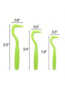 3pcs Pet Tick Removal Tool, Flea Removal Hook, Dog & Cat Grooming Tool Set - Green - View 2