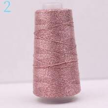 Shiny Gold & Silver Hollow Yarn Crochet Thread, Handmade DIY Doll Hair Embroidery Lace Edging Knitting Yarn - Multicolor - View 21
