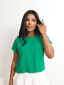 Basic Cropped Top With Perfect Fit, Factory Price - Get Yours Now! - Bandera Verde - Ver 5