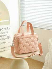 1pc INS Style Embroidered Mommy Bag, Small Handheld & Shoulder Strap Maternity Bag - Multicolor - View 10