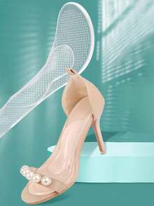 1 Pair Women's Transparent Silicone Arch Support 3/4 Length High Heel Insoles, Fashionable Non-Slip Hidden Inserts - Clear - View 9