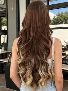 26 Inch Natural Layered Long Curly Wig With Bangs, Designed For Girls, Beautiful And Charming, Suitable For Festivals, Cosplay, Parties And Daily Wear. - Multicolor - View 6