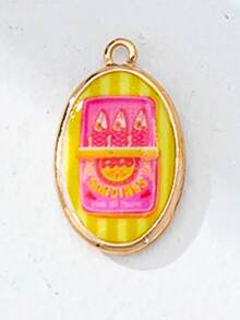 Pingente folheado a ouro com tema de frutas marinhas, ideal para confecção de bijuterias, decoração de colares e pulseiras, acessórios de verão. Inclui conchas, cerejas, peixes, caranguejos, limões e laços. - Multicolorido - Ver 14