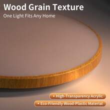 220V LED Ceiling Light, Available In Pure White/Wood Grain/Black/Gold, Home Decor Lighting Fixture, Suitable For Bedroom/Living Room/Study/Closet/Kitchen/Hallway/Studio/Office/Shop, Choose Appropriate Size Based On Usage Needs - LED Three-proof Ceiling Light - View 4