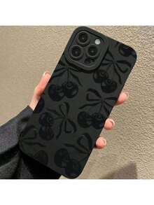 Cherry Pattern Phone Case, Full Coverage Protective Lens Cover, Shockproof Phone Cases Compatible With 11 12 13 14 15 16 Pro/Pro/Plus - Multicolor - View 5