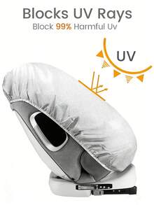 新款汽车座椅遮阳罩，隔热铝箔遮阳罩，儿童汽车座椅隔热罩，防晒防尘保护罩 - 彩色 - 查看 2