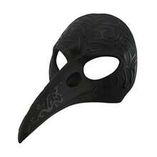 Black Patterned Crow Beak Carnival Mask Wall Hanging - como en la foto - Ver 1