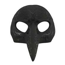Black Patterned Crow Beak Carnival Mask Wall Hanging - como en la foto - Ver 2