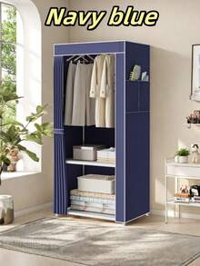 1pc Easy-To-Assemble Wardrobe, Minimalist Design Saves Space, Large Capacity For Layered Storage Of Clothes & Bedding, Simple Installation, Perfect Storage Solution For Small Apartments And Rental Homes - Multicolor - View 13