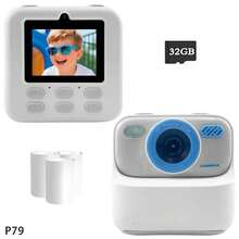 Cámara instantánea para niños de 3 a 12 años con pantalla de 2.4", impresión instantánea, tarjeta de memoria de 32GB, grabación de vida, regalo para reuniones familiares para niños y niñas - Multicolor - Ver 11