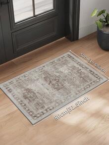 1 件棕色地毯，波西米亚风格，可水洗防滑仿羊毛，1160 克/平方米，适用于客厅、卧室、厨房、办公室、玄关等场所。 - 棕色 - 查看 16