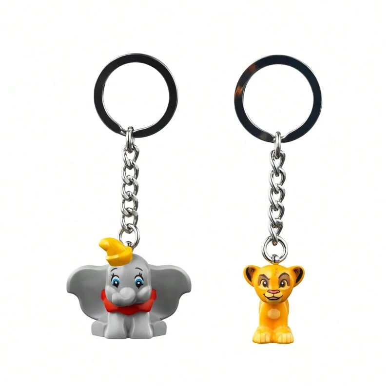 LEGO 854327 854328 Keychains: Simba & Dumbo Cute Bag Accessories - Multicolor - View 1