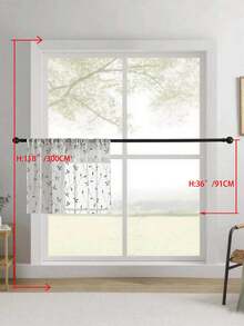 1 buah Tirai Tipis Bordir, Motif Bunga, Dengan Kantong untuk Batang Tirai, Penghalang Sinar UV, Bernapas, Kain Poliester, Tanpa Lapisan, Cocok Untuk Ruang Tamu, Kamar Tidur, Ruang Makan - Grey - View 30
