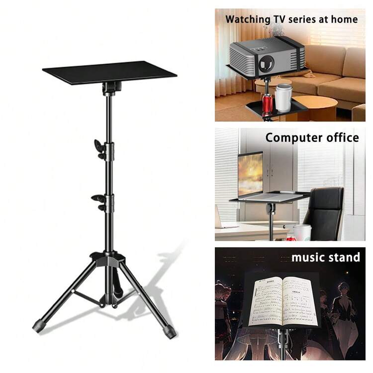 SH 125cm Projector Tripod Stand Laptop Tripod Adjustable Height Standing Desk Outdoor Computer Desk Stand for Studio - Añade 3