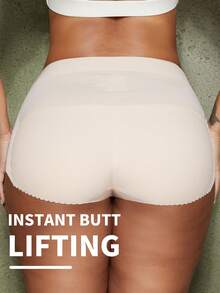 Women's Seamless Tummy Control Butt Lifting Shapewear Panties - Apricot - View 5