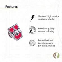 University Of Utah Lapel Pins UT Utes Logo Enamel Made Of Metal,43206763 - Màu xanh Bạc hà - Xem 5